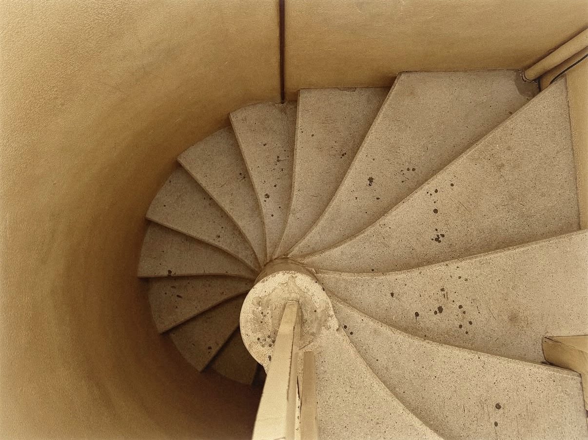 Escalera vista desde arriba